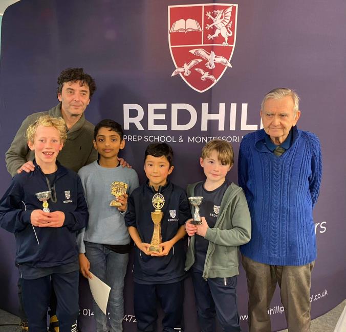  Chess - Trophy Winners with Alexis Harakis (Fide Master) and Ian Eustis (Junior Director of Welsh Chess)